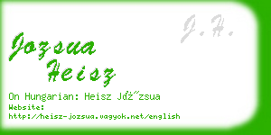 jozsua heisz business card